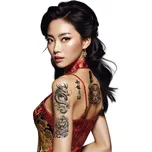 GuircaAsia dragon - párty sada falešných tetování