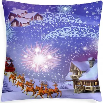 Povlak na polštářek XPOSE® Mikroplyšový povlak na polštář VÁNOCE 4 (digitální tisk) 40x40 cm, Mikroplyš + Prodloužená možnost vrácení zboží do 50 dnů