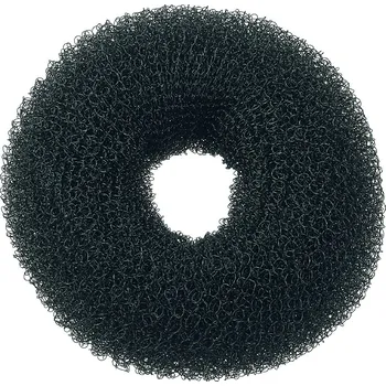 Kulatá výplň do drdolu Sibel - černá, 10 cm