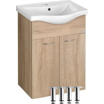 WC sada Aqualine Keramia Fresh Set Umyvadlové skříňky 51,1x74x34cm s umyvadlem 54x44,5cm a nožičkami, SET 50058