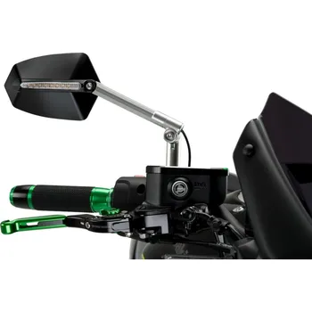 Zrcátko pro motocykl Zpětné zrcátko PUIG GTI 015DN eloxovaný hliník / černá pravý pro KAWASAKI Ninja 400