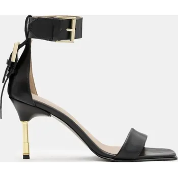 Dámské sandále Kožené sandály AllSaints Noir Mid Sandal W151FB černá 99X, EUR 38