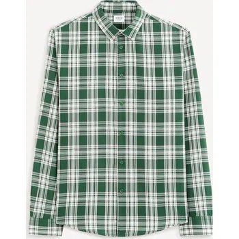 Celio Kostkovaná košile Fadro 1130706 Zelená S