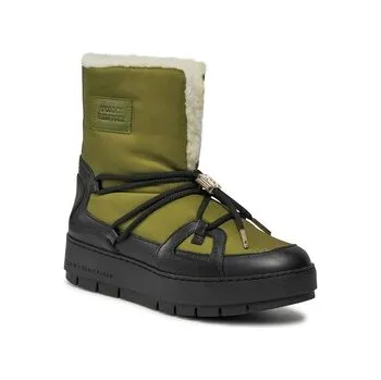 Dámská zimní obuv Tommy Hilfiger Sněhule Tommy Essential Snowboot FW0FW07504 Zelená 38