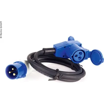 elektrický kabel Carbest Přípojka CEE zahnutá průchozí 1,5m