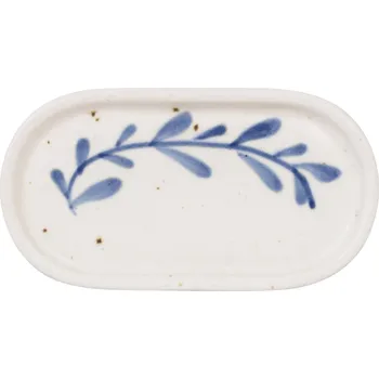 Strömshaga Kameninový tácek Viola Leaf Blue 12&nbsp;cm