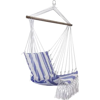 Křeslo Strömshaga Závěsné houpací křeslo Artur Stripe Blue / Off White