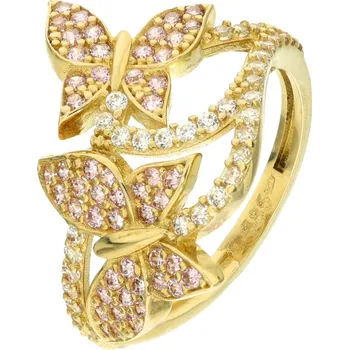 Prsten Zlatý dámský prsten motýlci Velikost prstenu: 54, Váha: 3,05 g, Ryzost: 14kt (585/1000)