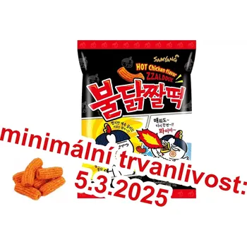 Samyang Buldak ramen SAMYANG Zzaldduk pálivé snacky kuřecí 120g (DMT 5.3.2025)