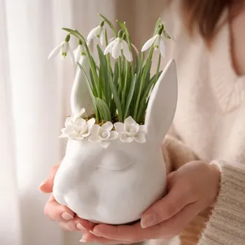 Velikonoční dekorace Majas Cottage Váza/květináč Bunny Floral