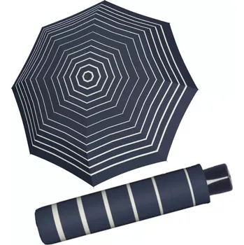 Deštník DOPPLER Fiber Mini Timeless - dámský skládací deštník modrá 726465NE03