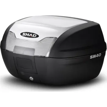 Zavazadlo na motocykl Vrchní kufr na motorku s barevným krytem SHAD SH40 bílá pro CFMOTO 700 CL-X Sport