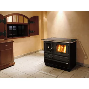 Sporák na tuhá paliva Sporák MBS SD SUPER THERMO MAGNUM s teplovodním výměníkem, černý, levý