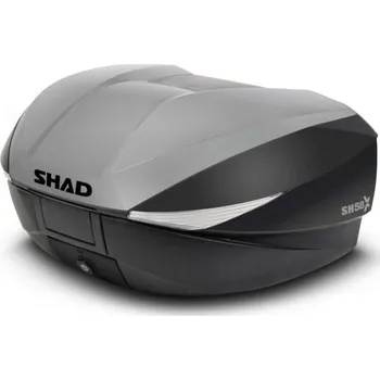 Zavazadlo na motocykl Vrchní kufr na motorku s barevným krytem SHAD SH58X nový titan se zámkem PREMIUM pro HONDA PCX 125