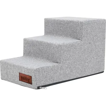 Schody a rampa pro psa DOGGY Schody pro psa INARI popelavé Velikost: M -výška 40cm, 4 schody(d.60cm,š.40cm)