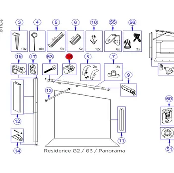 Příslušenství ke střešnímu nosiči Thule Masthalter Safari Rezidence