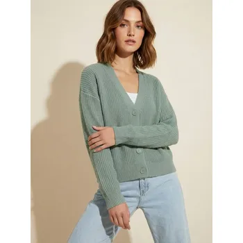 Oblečení a móda Sinsay - Basic kardigan - zelená - 492GZ-76X - 492GZ-76X-S
