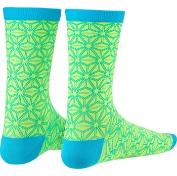 Pánské ponožky SUPACAZ Cyklistické ponožky klasické - ASANOHA - zelená/modrá 43-47