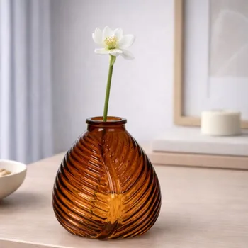 Váza Duif Skleněná váza Flora amber M