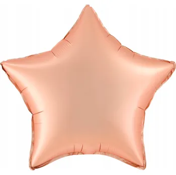 Balónek Fóliový balónek hvězda, velký, 1. narozeniny, růžově zlatá, 45 cm