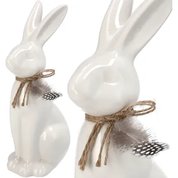 Velikonoční dekorace Keramický zajíc VELIKONOČNÍ králík FIGURKA velikonoční ozdoba na Velikonoce