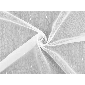 Galanterie Záclona / voál strukturovaný s olůvkem šíře 300 cm, barva bílá