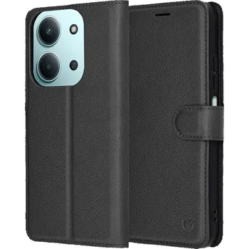 Pouzdro na mobilní telefon Techsuit - Kožené pouzdro - Xiaomi Redmi 15C 4G - černé