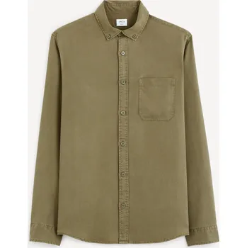 Celio Košile lyocell regular Gacocel 1141788 Khaki M