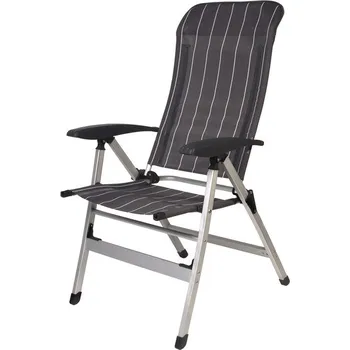 Camp4 Křeslo na kempování Colima - Antracit/bíle pruhované