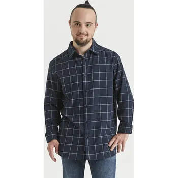 Celio Kostkovaná košile Vafen 1099500 Tmavě modrá S