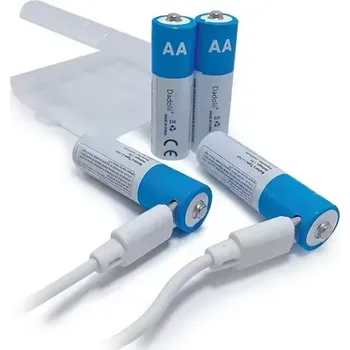 Článková baterie Dadolii Li-Ion baterie AA 1,5V 2600mAh (USB-C) + USB kabel