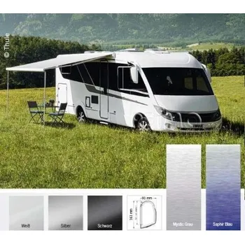 Markýza Thule Boční markýza Omnistor 5200 Barva pouzdra: Stříbrná, Barva tkaniny: Mystic Grau (šedá), Délka markýzy: 190 cm