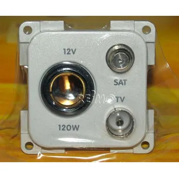 Elektrická zásuvka Ostatní Zásuvka 12V kombi černá velká Barva: Bílá