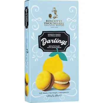 Biscotti Tsoungari Darlings plněné sušenky citronové 140 g
