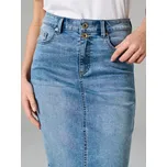 Sinsay - Džínová sukně ke kolenům s rozparkem vzadu - modrá - 492GY-50J - 492GY-50J-42