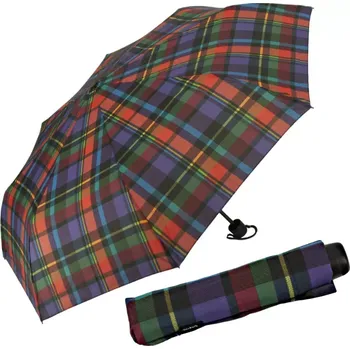 Deštník DERBY Hit Mini Check - skládací deštník vícebarevný 70068P03