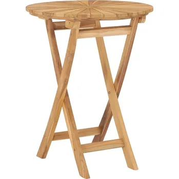 Zahradní stůl Skládací zahradní stolek 60 cm masivní teakové dřevo - 8719883856216