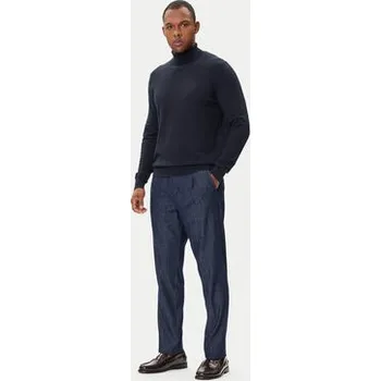 Pánské oblečení Bugatti Rolák 7700-85520D Tmavomodrá Regular Fit L