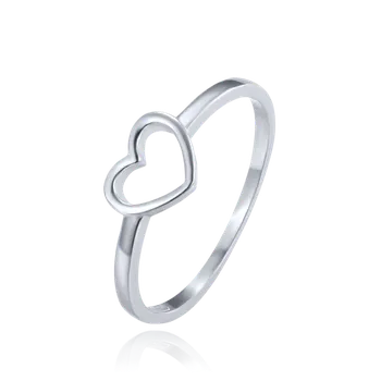 Prsten MINET Elegantní stříbrný prsten srdce vel. 58