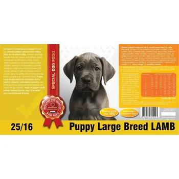 Puppy Large-Breed Lamb 4 kg – kompletní krmivo s jehněčím pro rostoucí štěňata velkých plemen