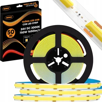 LED páska Taśma LED COB Neon 24V 1m 528 diod 15W 1650lm 3000K Teplá Bílá 10mm Silný
