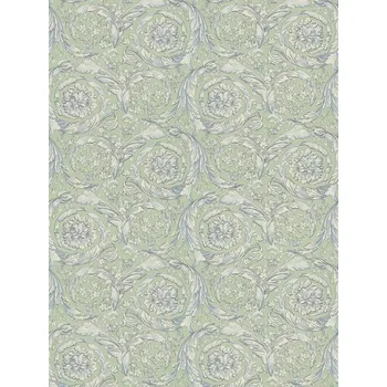 Tapeta A.S. Création | Vliesová tapeta na zeď Versace 6 79135-1 | 0,53 x 10,05 m | zelená, modrá, bílá + Zelená, modrá, bílá vliesová tapeta na stěnu 791351 v rozměru 0,53 x 10,05 m
