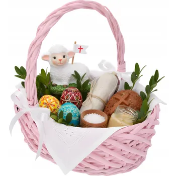 Nákupní košík Proutěný košík růžový 1 ks