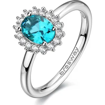 Náušnice Prsten Brosway Fancy Aqua Green s modrozeleným zirkonem - Stříbro 925 Varianta: BRO-FAG20C