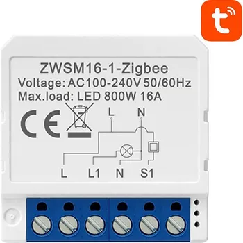 Centrální jednotka pro chytrou domácnost Inteligentní spínací modul ZigBee Avatto ZWSM16-W1 TUYA
