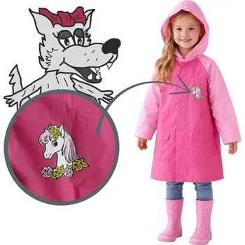 Pláštěnka Dívčí pláštěnka Viola 5906 růžová s koníkem 90