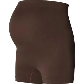 Těhotenská móda Bezešvé krátké těhotenské legíny Lai Sensil – hnědé Coffee Bean Velikost: XL/2XL