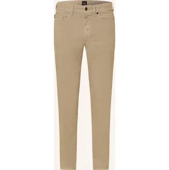 Pánské kalhoty Boss Pánské Manšestrové Kalhoty Delaware Slim Fit, béžová, 32