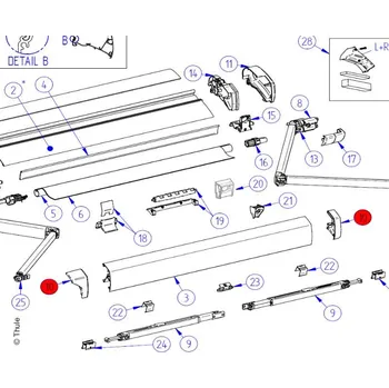 Příslušenství ke střešnímu nosiči Thule Koncovky čelního profilu 6200