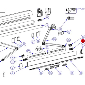 Příslušenství ke střešnímu nosiči Thule RH Conn podpěrná ramena 5200